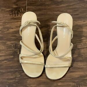 Women's Gold Strappy Sandals